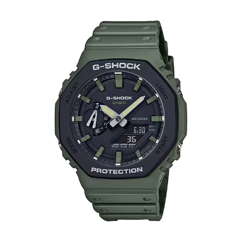 men's Cartier dual time zone design watches -CASIO G-SHOCK GA-2110SU-3ADR SPECIAL COLOUR MODELS GREEN WATCH men's Cartier dual time zone design watches -CASIO G-SHOCK GA-2110SU-3ADR SPECIAL COLOUR MODELS GREEN WATCH