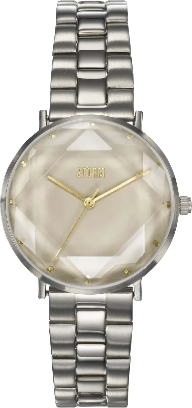 women's Storm triple time zone watches -Storm Elexi Taupe