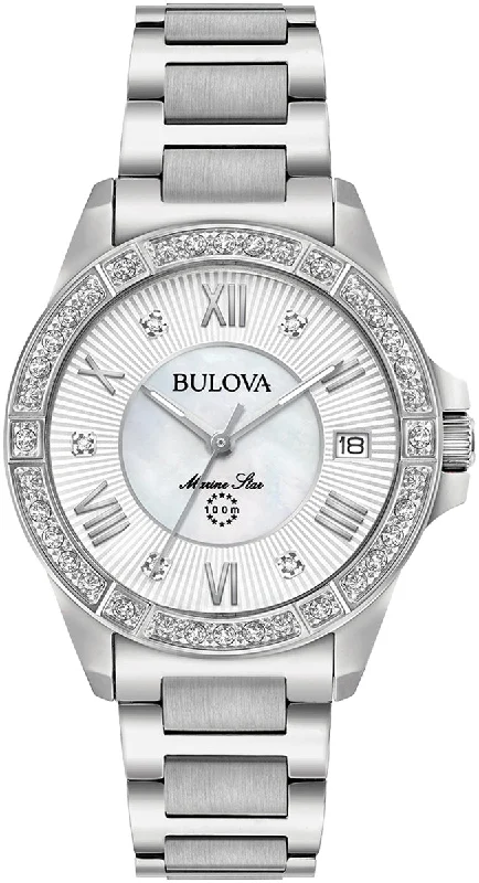 men's mechanical watches with logo engraving design -Bulova Marine Star