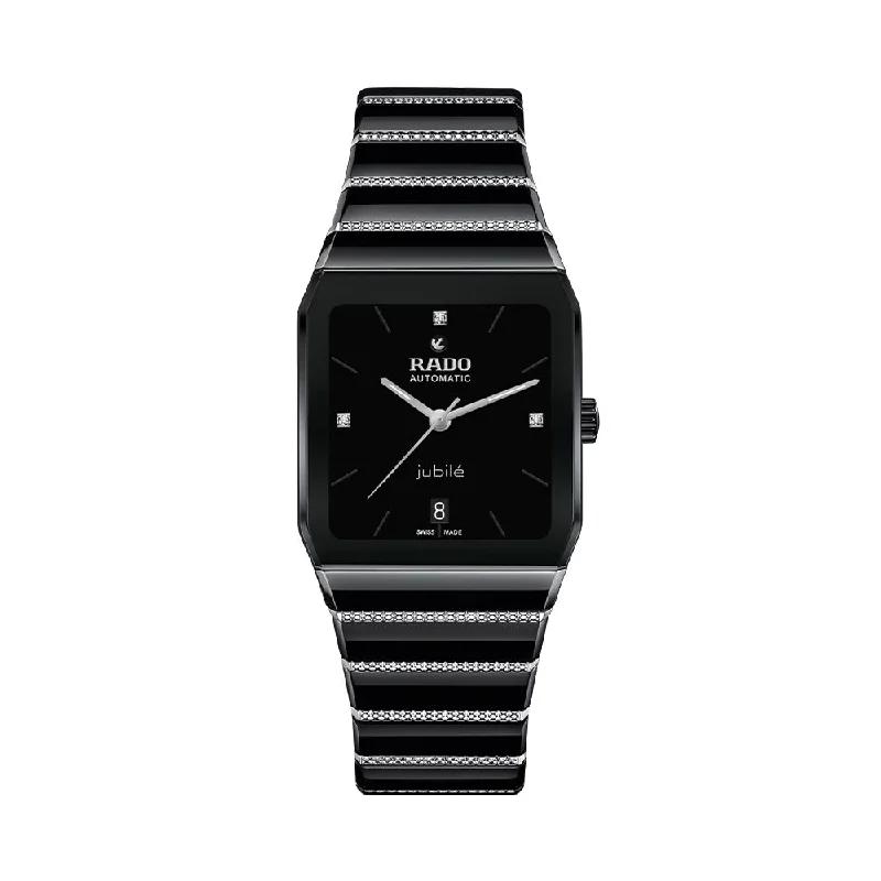 men's high-end dive watches -Anatom Automatic Diamonds Dial 32.5mm - Black on Bracelet with Diamonds