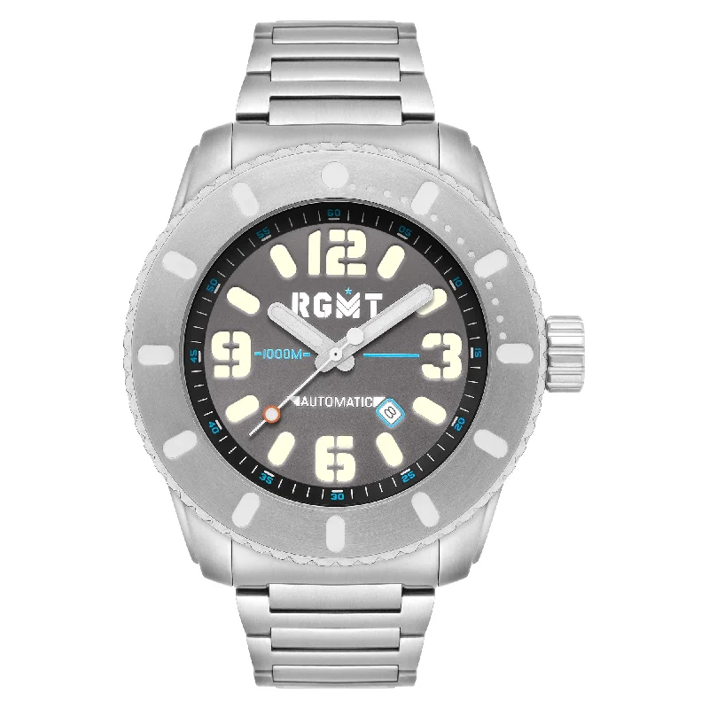 men's field watches with tool-free strap change style -RGMT All-Brite Automatic Gunmetal Grey men's field watches with tool-free strap change style -RGMT All-Brite Automatic Gunmetal Grey
