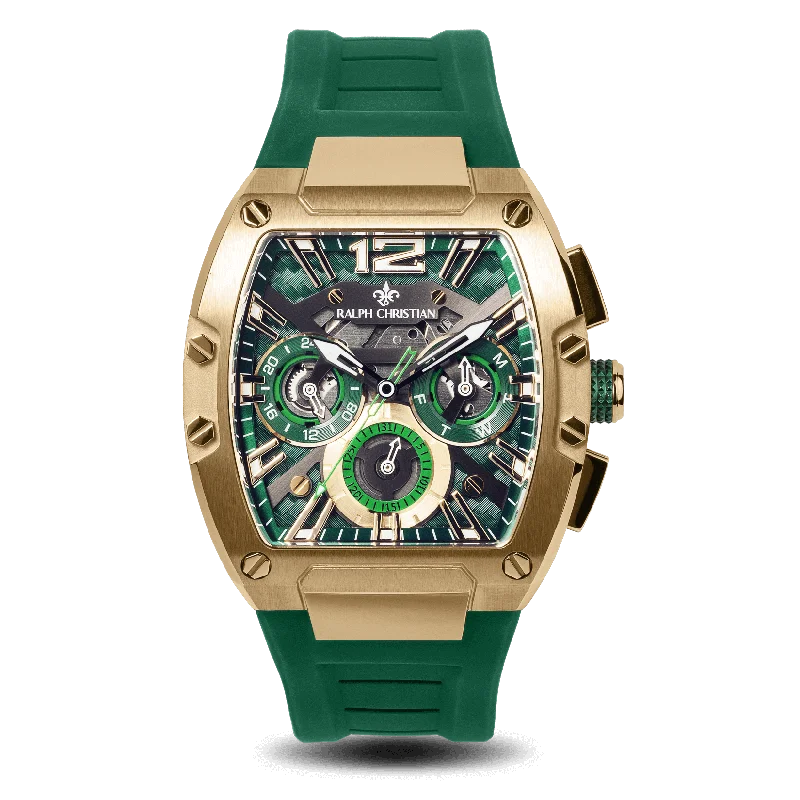 men's mechanical watches with see-through caseback -The Intrepid Sport - Gold