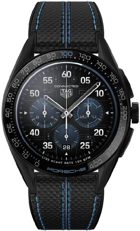 Smart Watches for Mens Moon Phase Display-TAG Heuer Connected Calibre E4 45 Porsche Edition