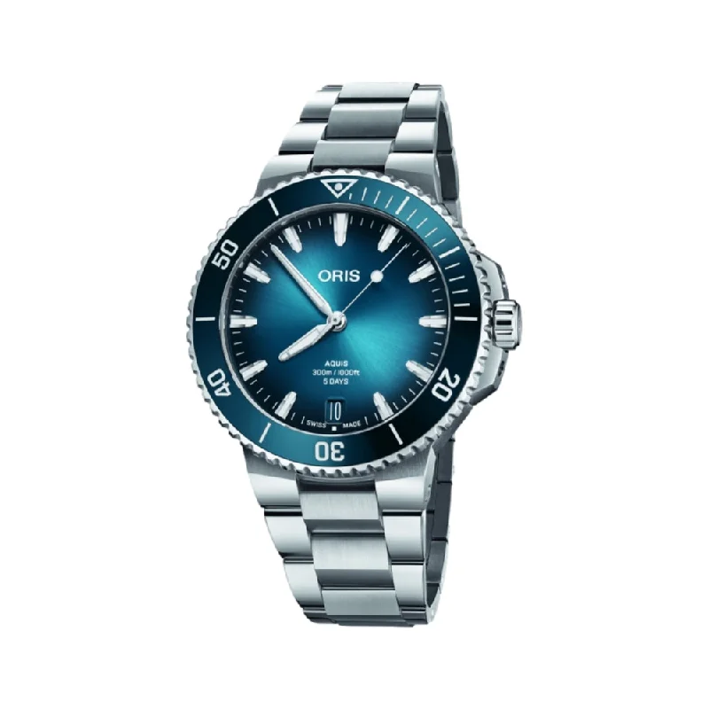 luxury-gala dresswatches-Aquis Date 2024 Calibre 400 43.5mm - Blue