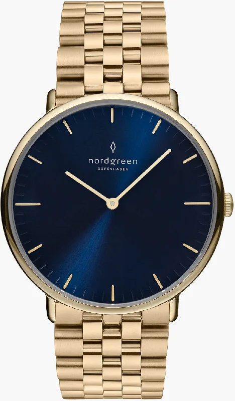women's mechanical watches with modern style design -Nordgreen Native Sunray Blue Ladies