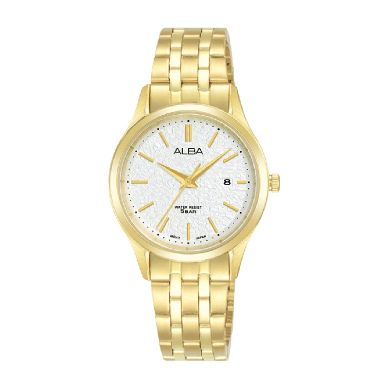 women's mechanical watches with automatic design -ALBA AH7BR4X QUARTZ 3 HANDS DATE WOMEN WATCH