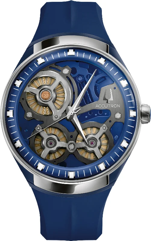 men's mechanical watches for surfing enthusiasts -Accutron DNA Casino Blue Limited Edition