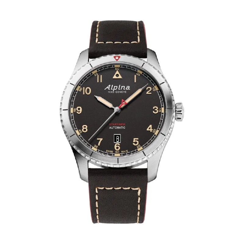 men's GMT watches with durable design -STARTIMER PILOT AUTOMATIC BLACK 41 MM