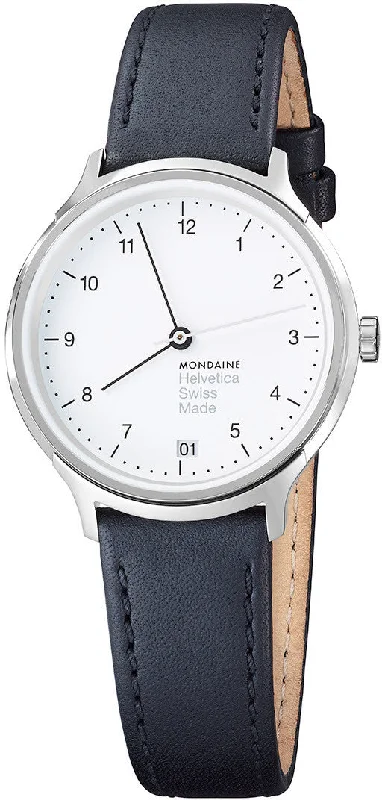 Women Mondaine watches with two-tone design -Mondaine Watch Helvetica No1 Regular 33 D