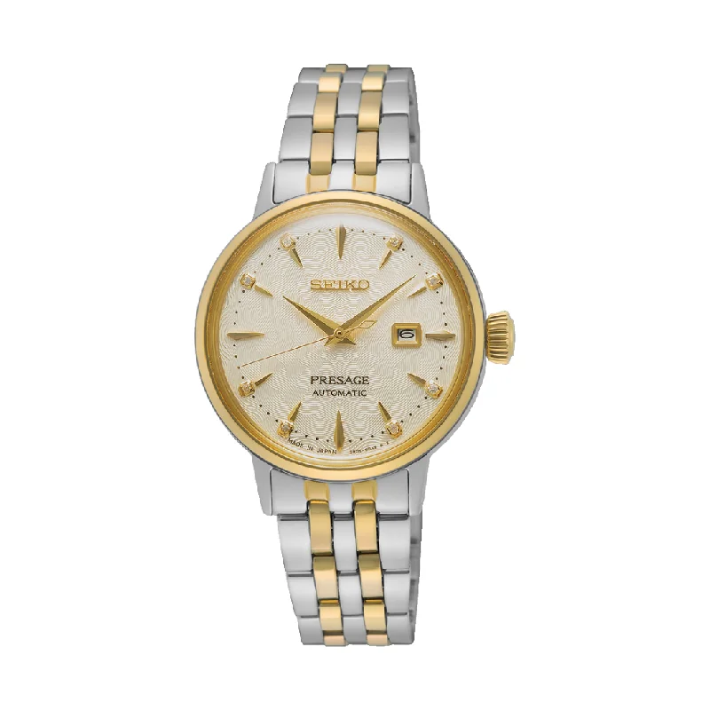 women's mechanical watches with mechanical display function -SEIKO PRESAGE SRE010J1 COCKTAIL TIME "WHITE LADY" DIAMOND TWIST WOMEN WATCH women's mechanical watches with mechanical display function -SEIKO PRESAGE SRE010J1 COCKTAIL TIME "WHITE LADY" DIAMOND TWIST WOMEN WATCH