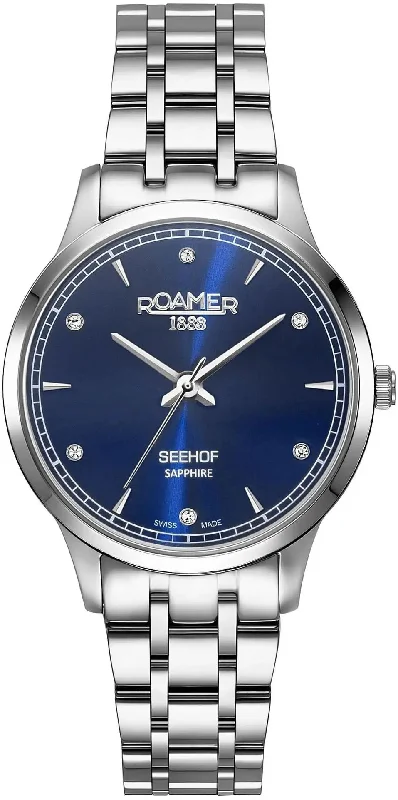 women's mechanical watches with glow-in-the-dark display function -Roamer Watch Seehof Ladies