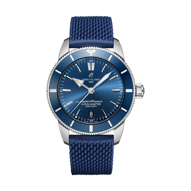 men's chronograph watches for flying -Superocean Heritage B20 Automatic 44mm Stainless Steel - Blue