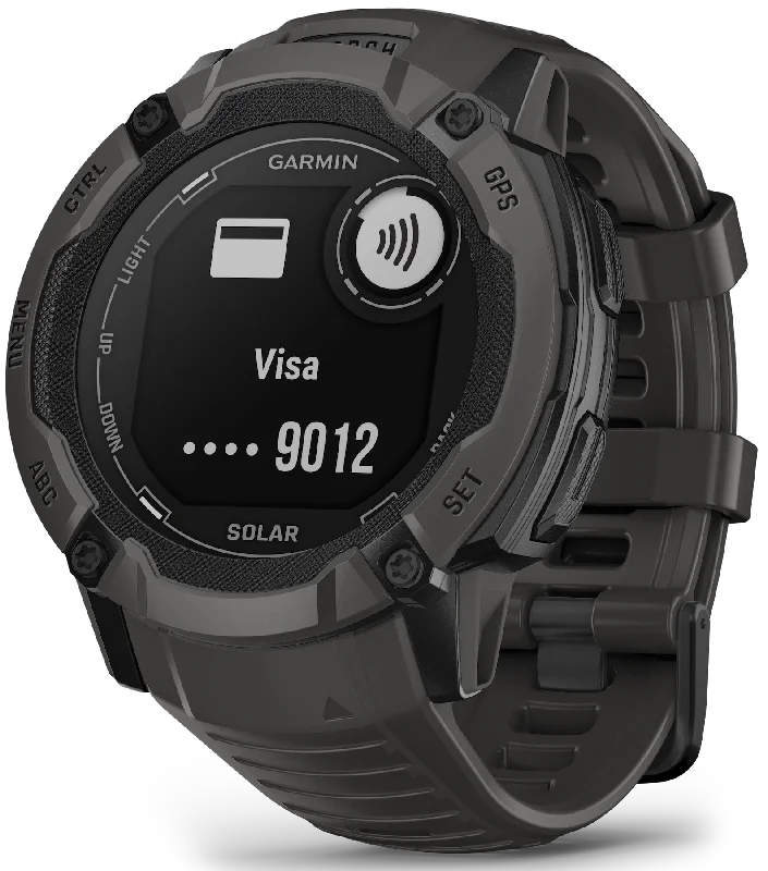 Mens Smart Watches High Resolution Display-Garmin Instinct 2X Solar Graphite