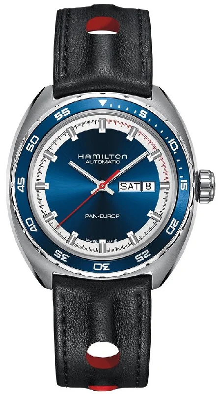 men's mechanical watches with convex design -Hamilton Pan Europ