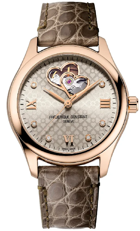 best women's mechanical watches -Frederique Constant Watch Double Heart Ladies