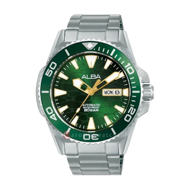 men's Seiko quartz watches -ALBA A3B015X MECHANICAL STAINLESS STEEL MEN WATCH