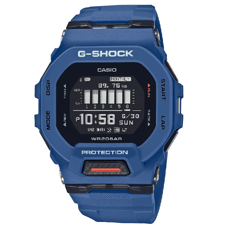Unisex Unique Shape Style Watches-Casio G-Shock Men's Blue Watch GBD-200-2ER