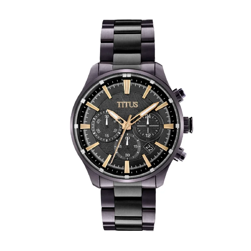men's digital watches with solar display function -SOLVIL ET TITUS SABER W06-03082-033 CHRONOGRAPH QUARTZ MEN WATCH