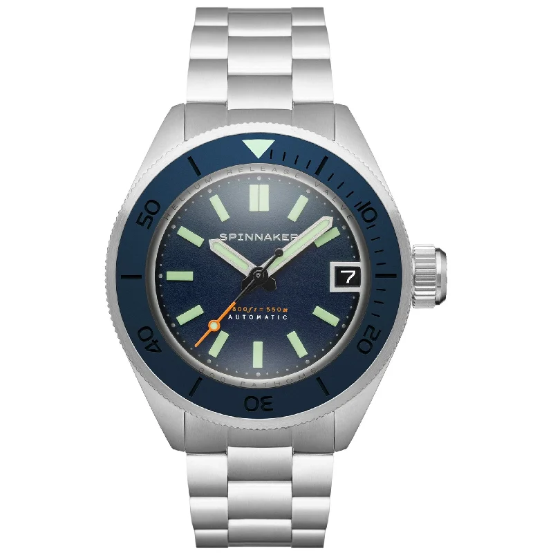 men's skeletonized watches for elegant style -Spinnaker Piccard Automatic 550 Meters Dark Cerulean men's skeletonized watches for elegant style -Spinnaker Piccard Automatic 550 Meters Dark Cerulean