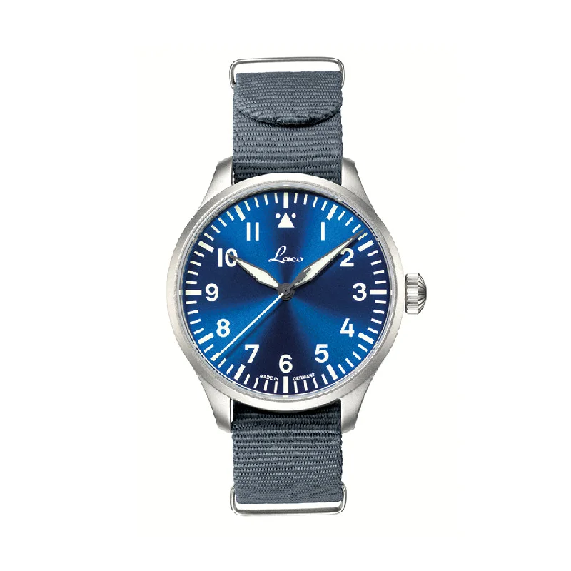 strap-replacement guides-Pilot Watch Basic Augsburg "Blaue Stunde" 39mm - Blue on Nylon Strap