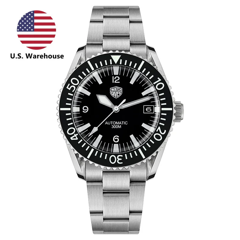 men's dive watches with self-winding movement -U.S. Warehouse - Watchdives WD1967 Sharkmaster 300 Automatic Watch