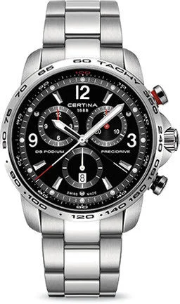 men's digital watches with personalized engraving display -Certina DS Podium Big Size Chrono 1/100 Sec Quartz D men's digital watches with personalized engraving display -Certina DS Podium Big Size Chrono 1/100 Sec Quartz D