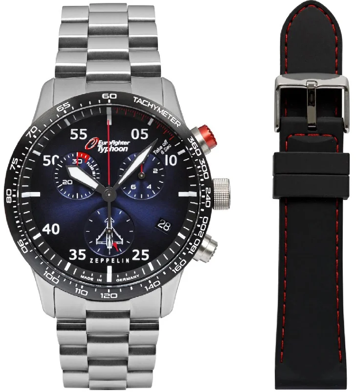 men's mechanical watches with timer design -Zeppelin Eurofighter Mens
