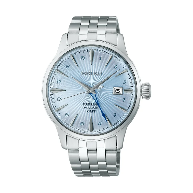 men's dive watches with sapphire crystal -Presage Cocktail Time GMT SSK037