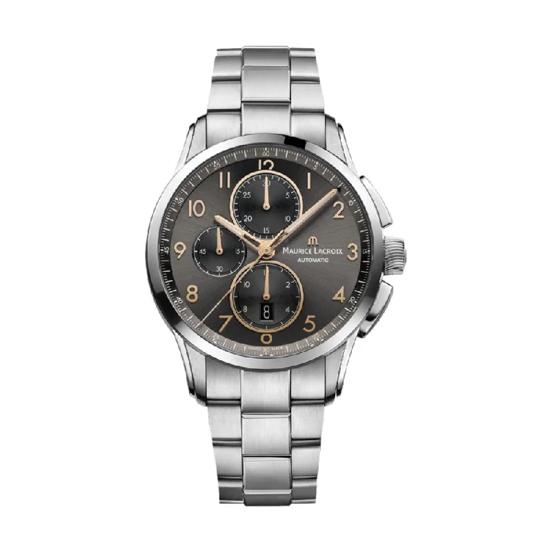 carbon-fiber dress watches-Pontos Chronograph 43 mm - Gunmetal