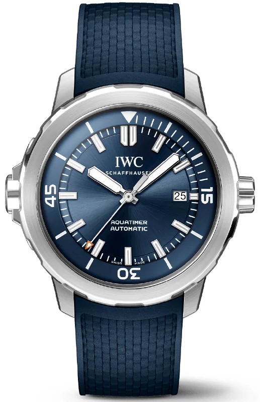 men's mechanical watches with sapphire crystal -IWC Aquatimer Automatic