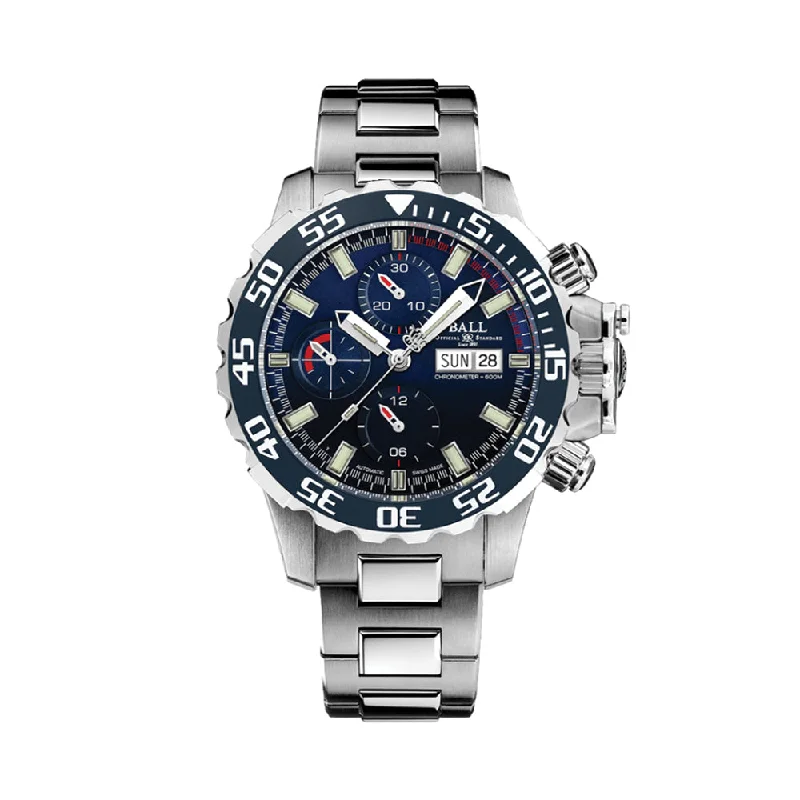 men's chronograph watches with date magnifier design -Engineer Hydrocarbon Titanium 42mm - Blue on Bracelet men's chronograph watches with date magnifier design -Engineer Hydrocarbon Titanium 42mm - Blue on Bracelet