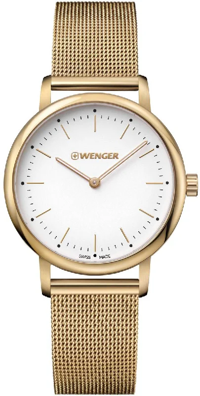 women's mechanical watches with moon phase design -Wenger Watch Urban Classic Lady D