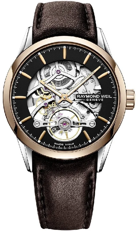 men's mechanical watches with commemorative edition display function -Raymond Weil Freelancer Skeleton RW1212