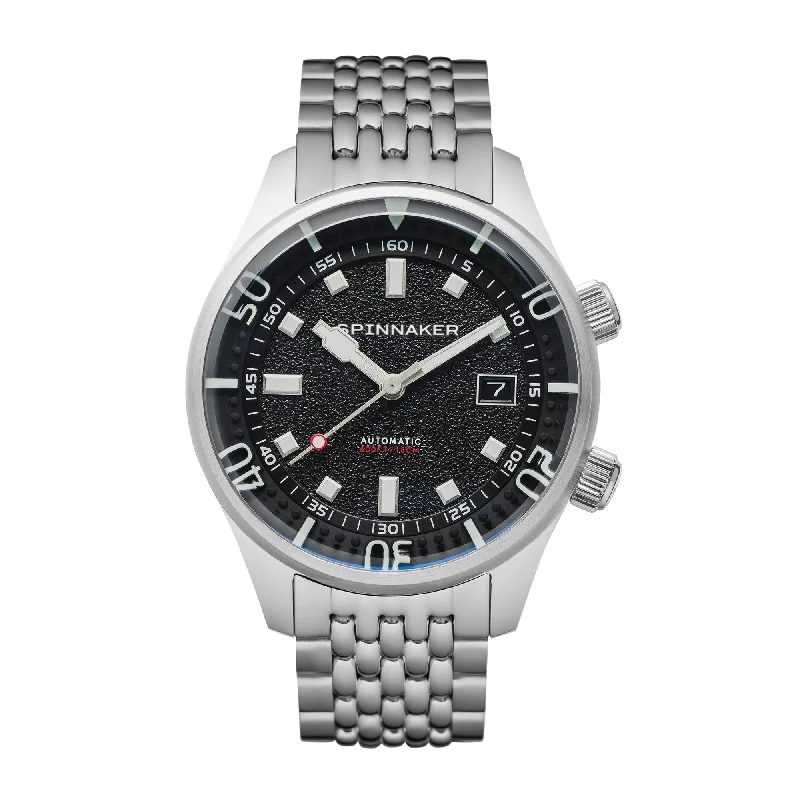 men's skeletonized watches for fashion lovers -Spinnaker Bradner Automatic Petrol Black