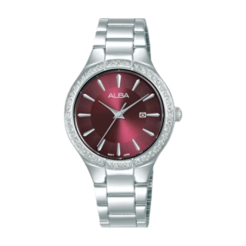 women's mechanical luxury watches -ALBA AH7DU5X QUARTZ STAINLESS STEEL WOMEN WATCH