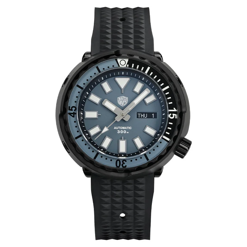 men's dive watches with anti-reflective style -Watchdives PVD Coated Tuna Automatic Dive Watch