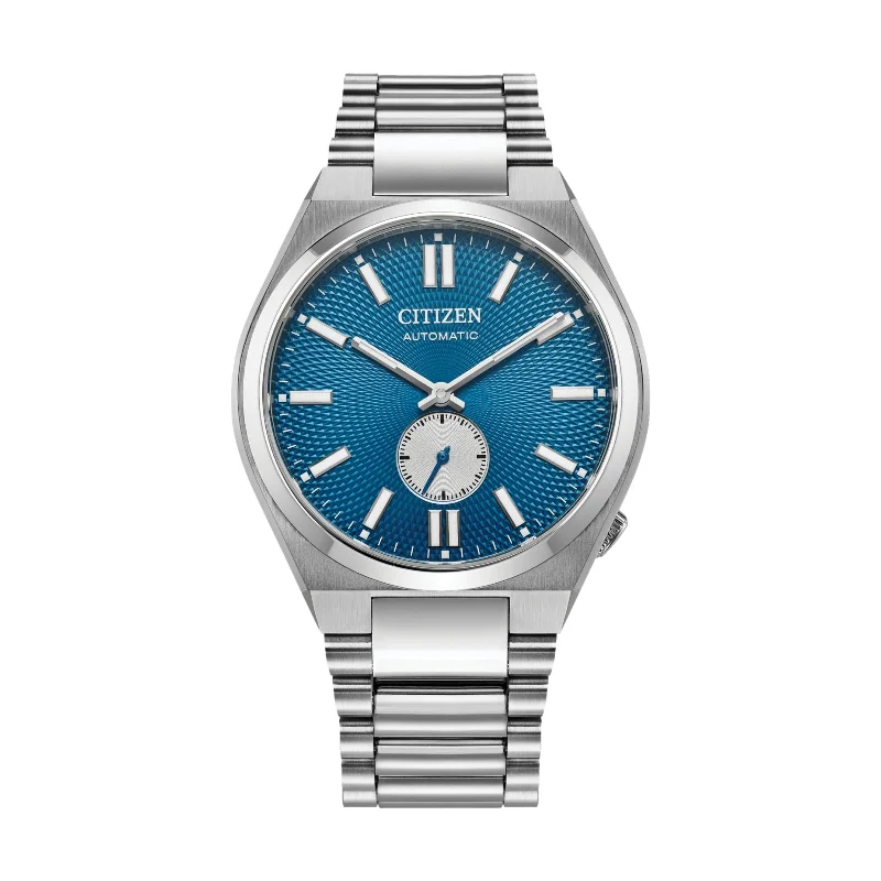 men's dive watches with unidirectional bezel -Tsuyosa Small Seconds 40mm Blue
