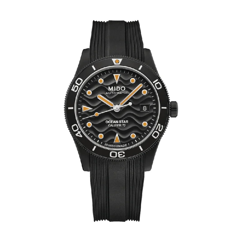 men's GMT watches with concave style design -Ocean Star Black Dial PVD 39mm