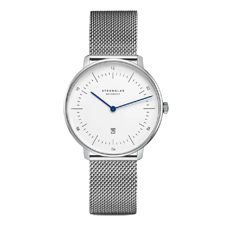 men's luxury pilot watches -Naos XS White Dial Bracelet