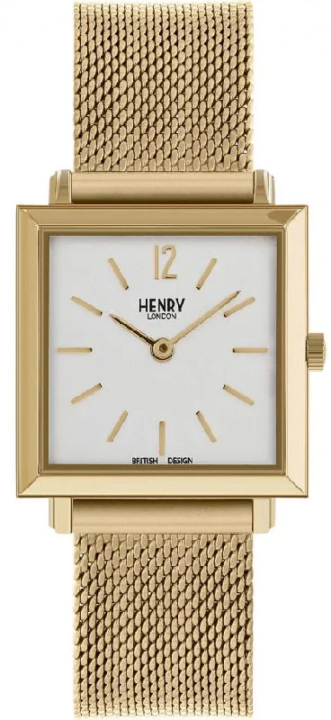 women's mechanical watches with flyback function -Henry London Watch Heritage Square Ladies D