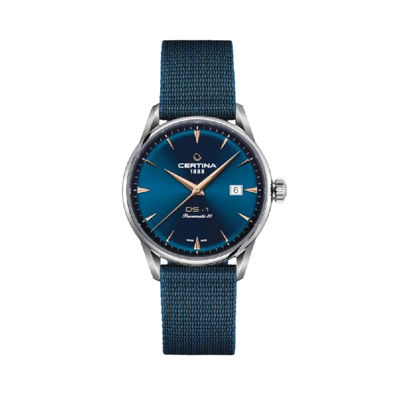 men's chronograph watches with Japanese SuperLuminova design -DS-1 Blue
