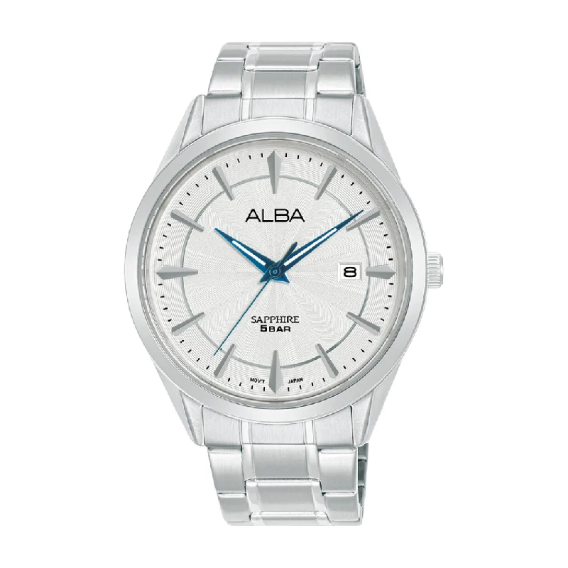 women's mechanical watches with Swiss movement -ALBA AS9S57X PRESTIGE QUARTZ 3 HANDS DATE MEN WATCH