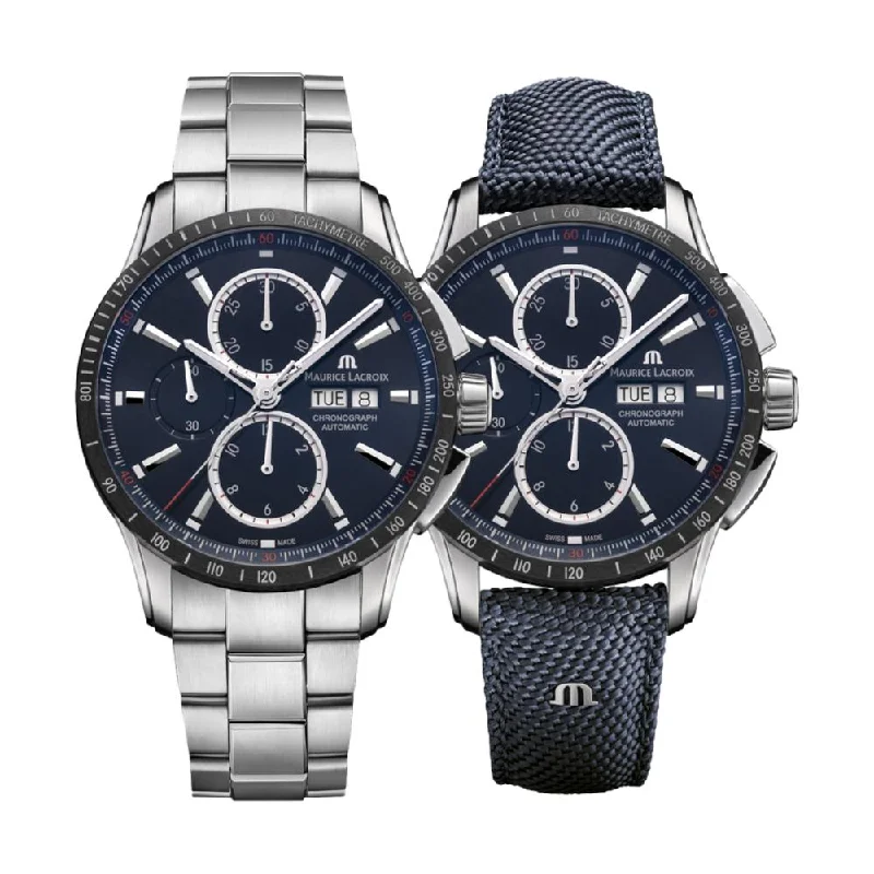 grand-feu enamel-Pontos S Chronograph 43 mm - Black