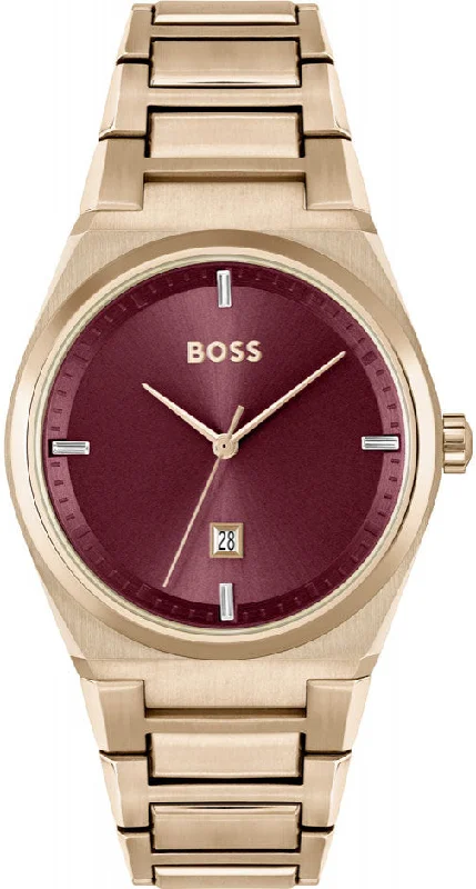 women's mechanical watches with magnetic-resistant design -Boss Steer Ladies