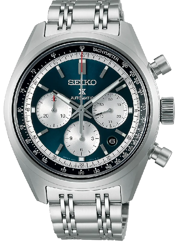 men's chronograph watches with convex style design -Seiko Prospex Speedtimer Sunrise Blue 1973 Mechanical Chronograph men's chronograph watches with convex style design -Seiko Prospex Speedtimer Sunrise Blue 1973 Mechanical Chronograph