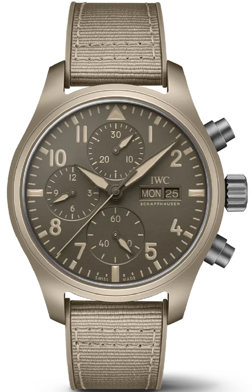 men's chronograph watches with perpetual calendar style design -IWC Pilots Chronograph 41 Top Gun Mojave Desert men's chronograph watches with perpetual calendar style design -IWC Pilots Chronograph 41 Top Gun Mojave Desert