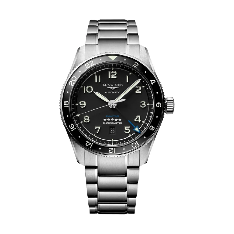 affordable men's dive watches -Spirit Zulu Time 42mm Black Dial/Bezel on Bracelet