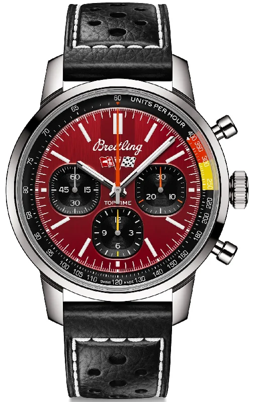 men's mechanical watches with vibration alert design -Breitling Top Time B01 41 Corvette