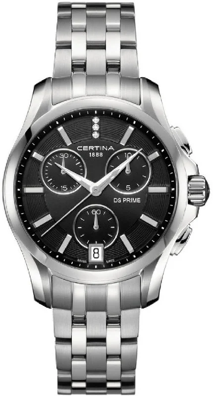 women's Certina with solar display function -Certina DS Prime Lady Round Chrono Quartz women's Certina with solar display function -Certina DS Prime Lady Round Chrono Quartz