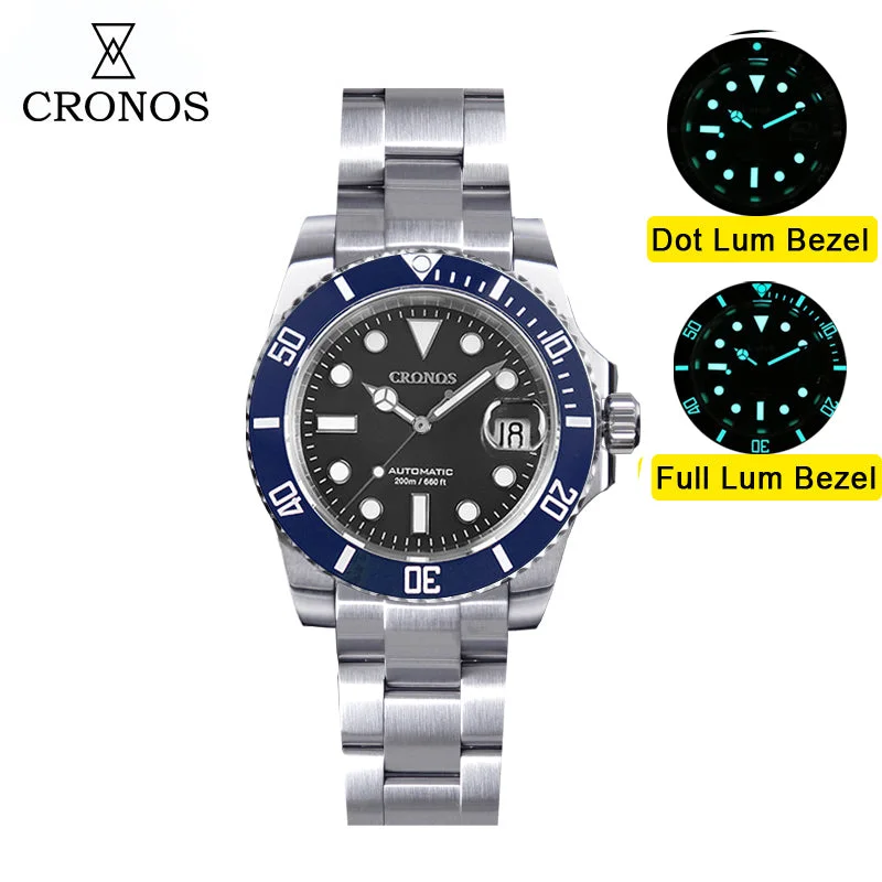 Black dial / Blue bezel